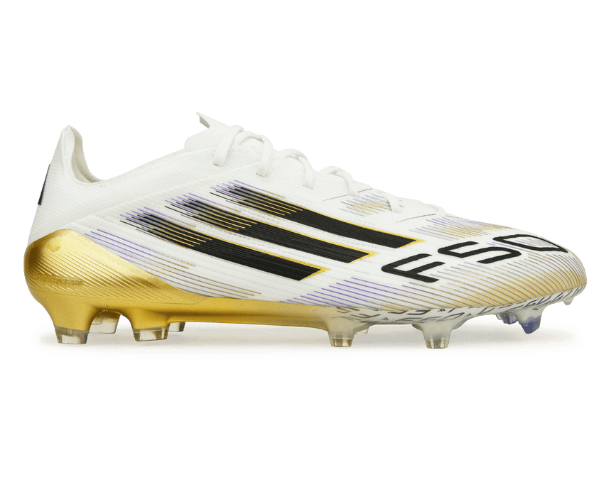 シューズ F50 ELITE FG 25.5 adidas Men's F50 Elite FG White/Black/Gold – Azteca Soccer