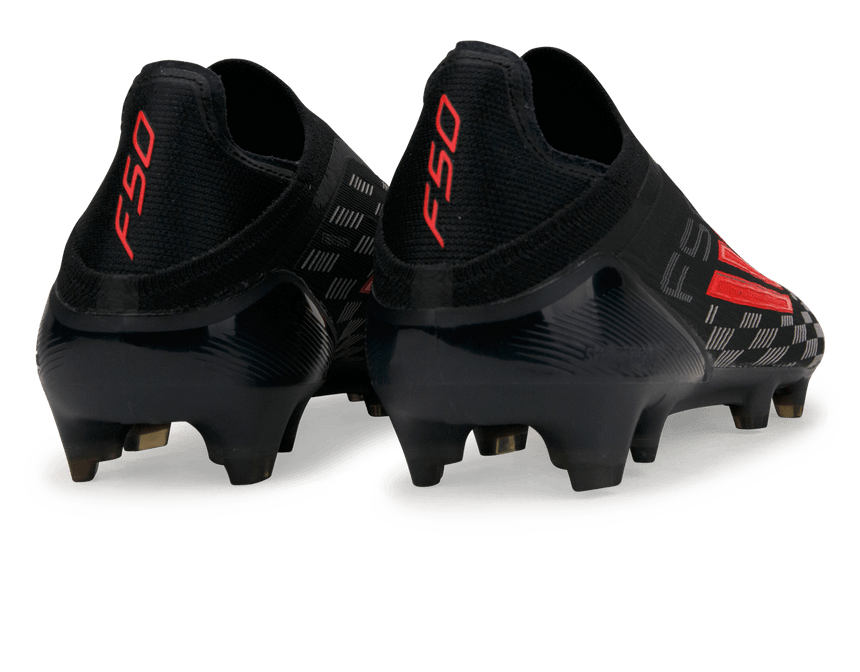 adidas Men's F50 Elite Laceless FG Black/White/Red Rear