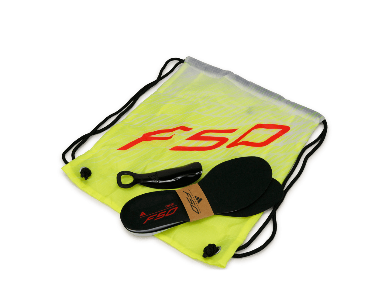 adidas Men's F50 Elite LL FG Solar Yellow/Black/Red Shoebag