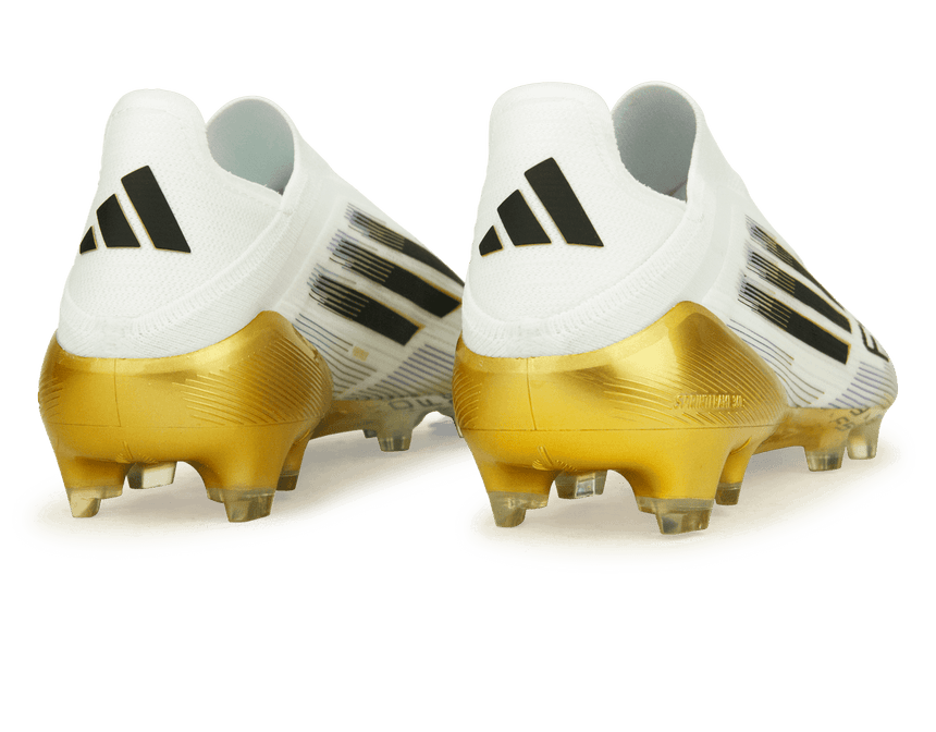 adidas Men's F50 Elite Laceless FG White/Black/Gold