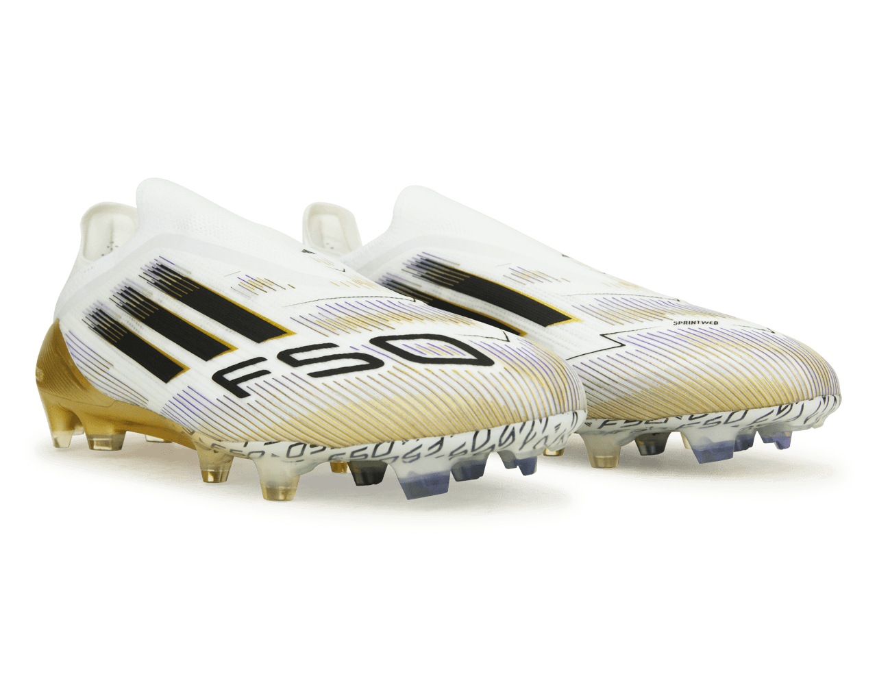 adidas Men's F50 Elite Laceless FG White/Black/Gold – Azteca Soccer