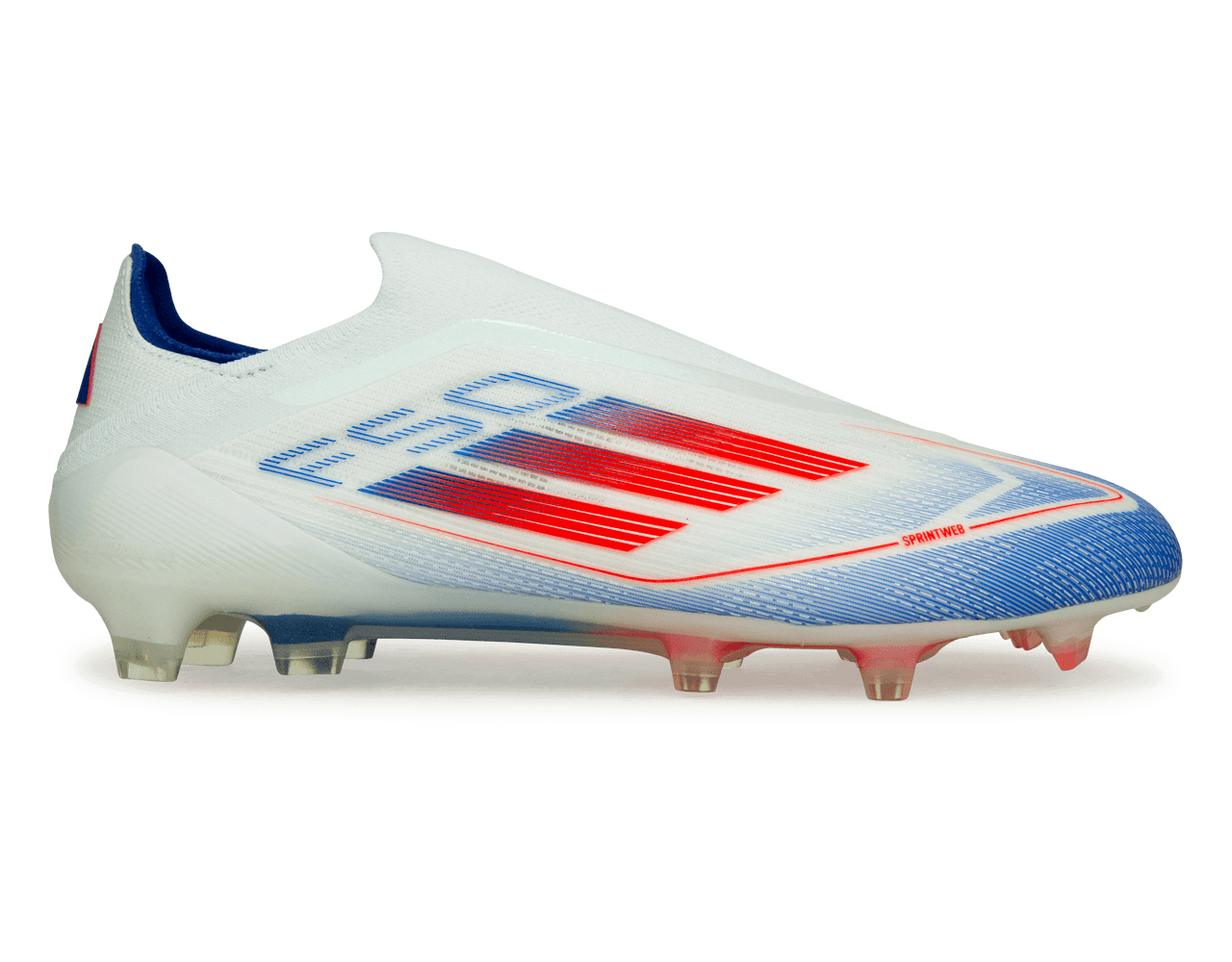Adidas F50 Elite Laceless FG Firm Ground Soccer Cleats White Red Blue 10