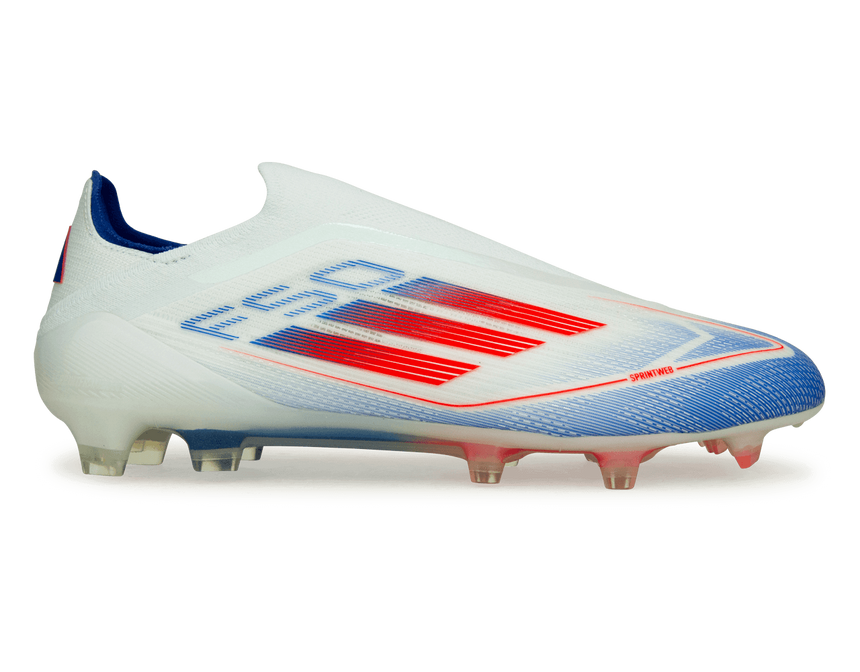 adidas Men's F50 Elite Laceless FG White/Lucid Blue – Azteca Soccer