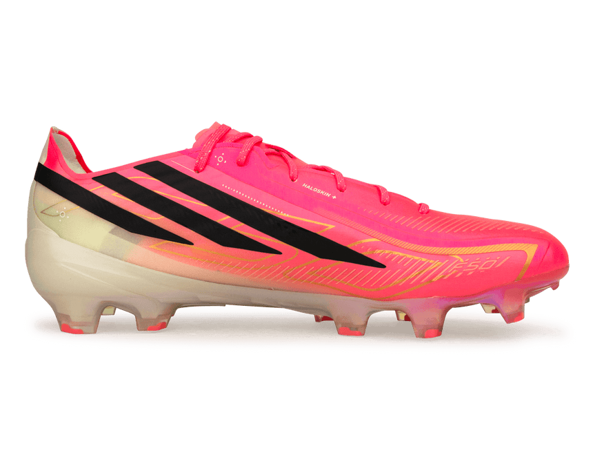 adidas Men's F50 Hyperfast Elite FG Soccer Cleats Pink/Black Side
