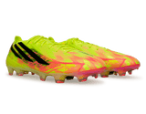 adidas Men's F50 Hyperfast Elite FG Soccer Cleats Yellow Black Pink Together