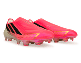 adidas Men's F50 Hyperfast Elite Laceless FG Soccer CleatsSolar Red/Black Together