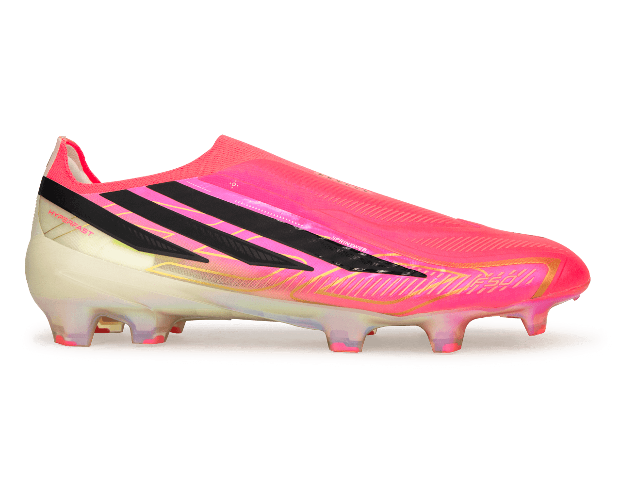 adidas Men's F50 Hyperfast Elite Laceless FG Soccer CleatsSolar