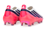 adidas Men's F50 Hyperfast Elite Laceless FG White/Solar Purple Rear