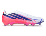 adidas Men's F50 Hyperfast Elite Laceless FG White/Solar Purple Side