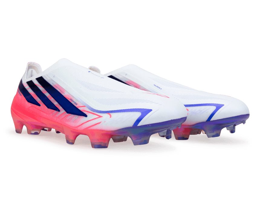 adidas Men's F50 Hyperfast Elite Laceless FG White/Solar Purple Together
