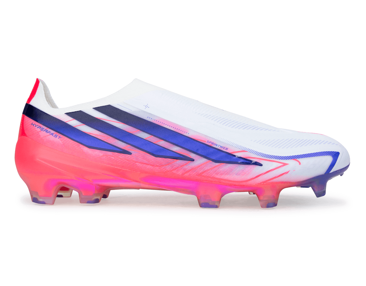 adidas Men's F50 Hyperfast Elite Laceless FG White/Solar Purple