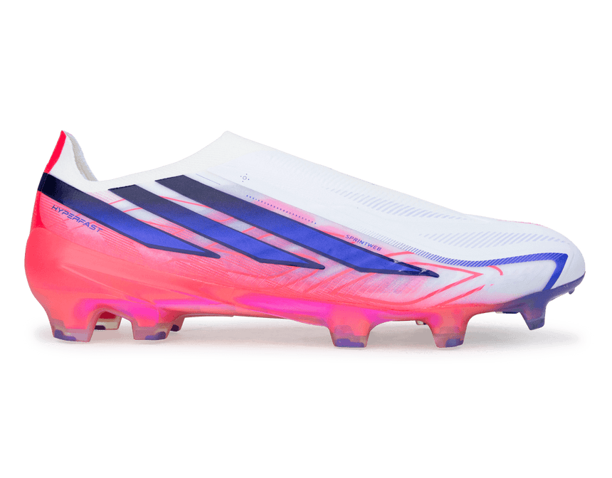 adidas Men's F50 Hyperfast Elite Laceless FG White/Solar Purple