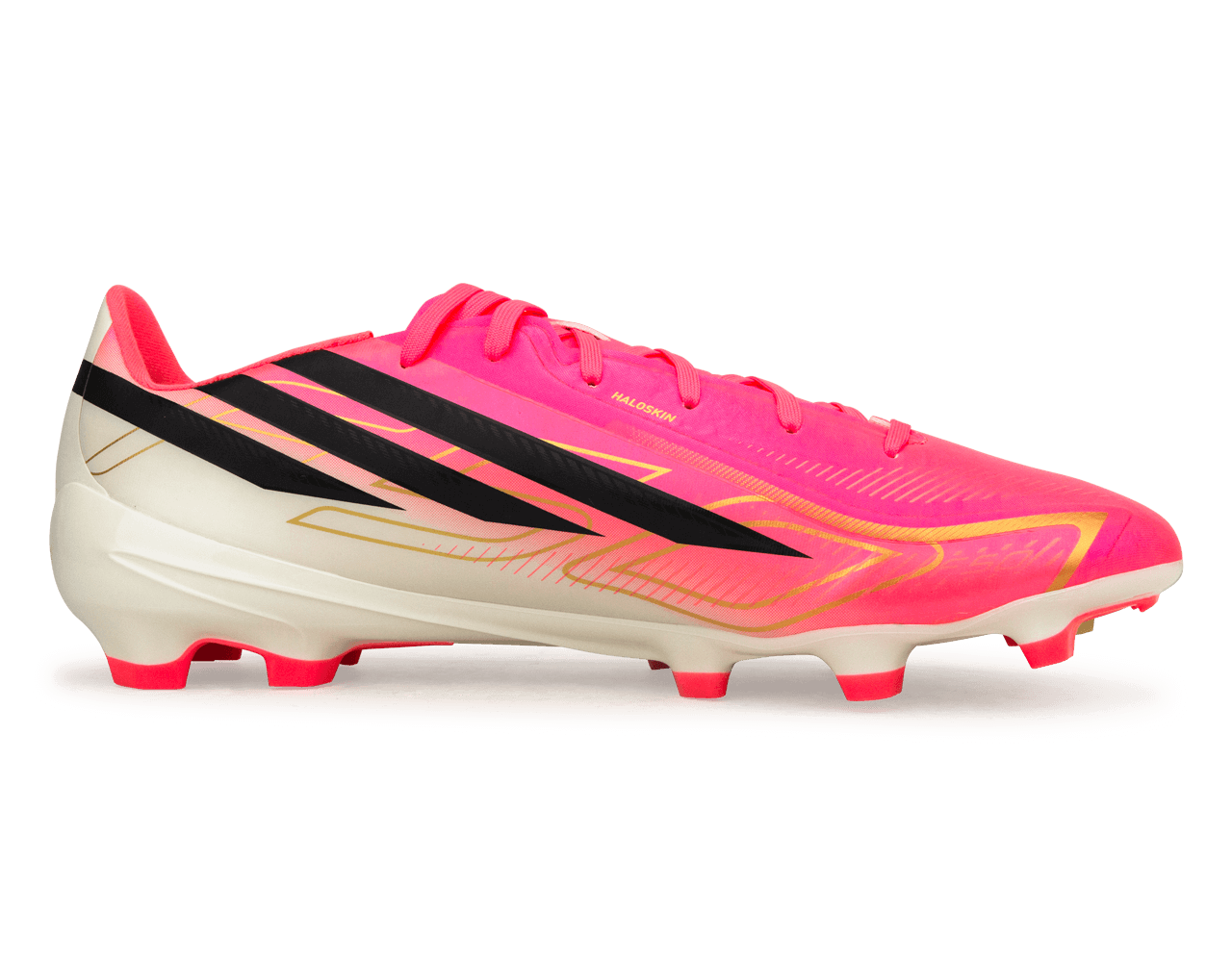 adidas F50 Hyperfast League Firm Ground Soccer Cleats - Unisex - Solar Turbo / Core Black