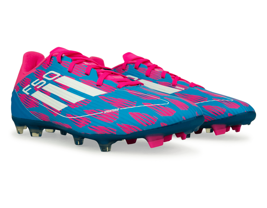 adidas Men's F50 League FG/MG Blue/White/Pink Together