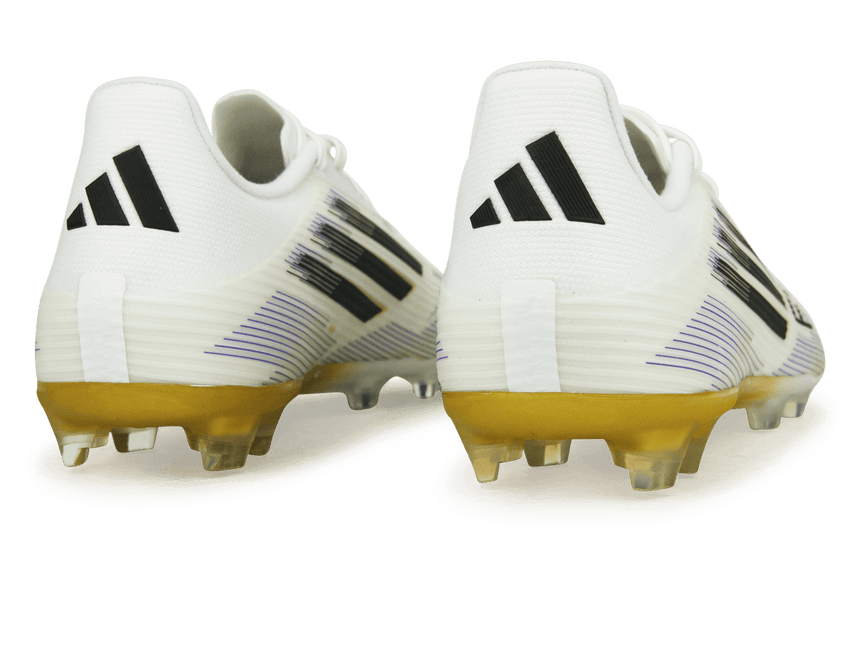 adidas Men's F50 League FG/MG White/Black/Gold Heel