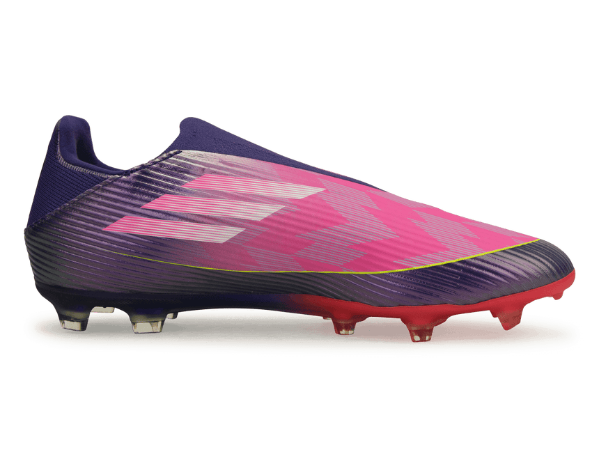 タルムアン adidas Men's Lamine Yamal F50 League Laceless FG/MG Purple/Lemon