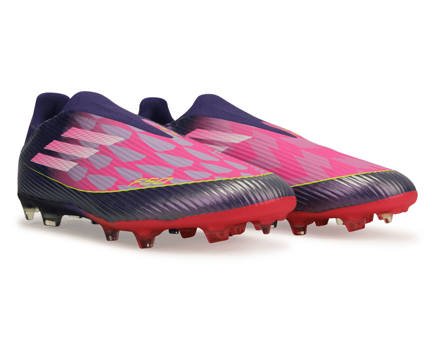 adidas Men's Lamine Yamal F50 League Laceless FG/MG Purple/Lemon Together