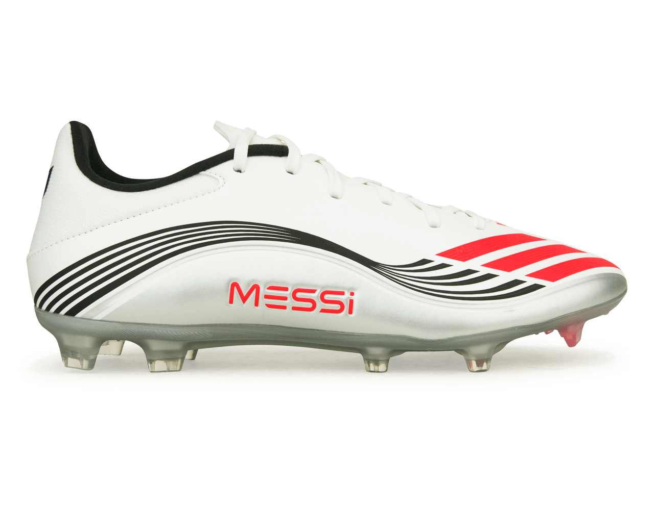 adidas Men's F50 League Messi FG/MG White/Red/Silver – Azteca Soccer