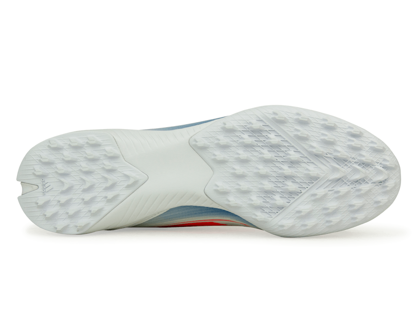 adidas Men's F50 League TF White/Lucid Blue Sole