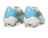 adidas Men's F50 Messi Elite FG Soccer Cleats Ivory/Sea Blue/Ice Blue Rear