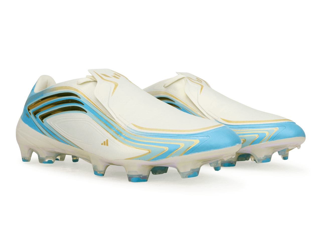 adidas Men's F50 Messi Elite FG Ivory/Sea Blue/Ice Blue – Azteca