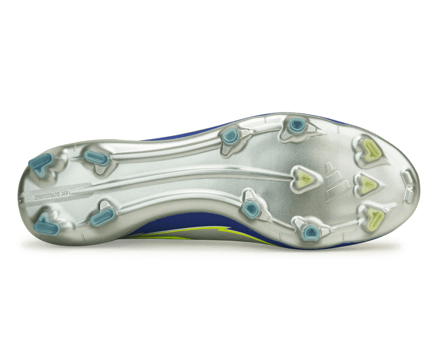 adidas Men's F50 Messi Elite FG Silver/Volt/Blue Sole
