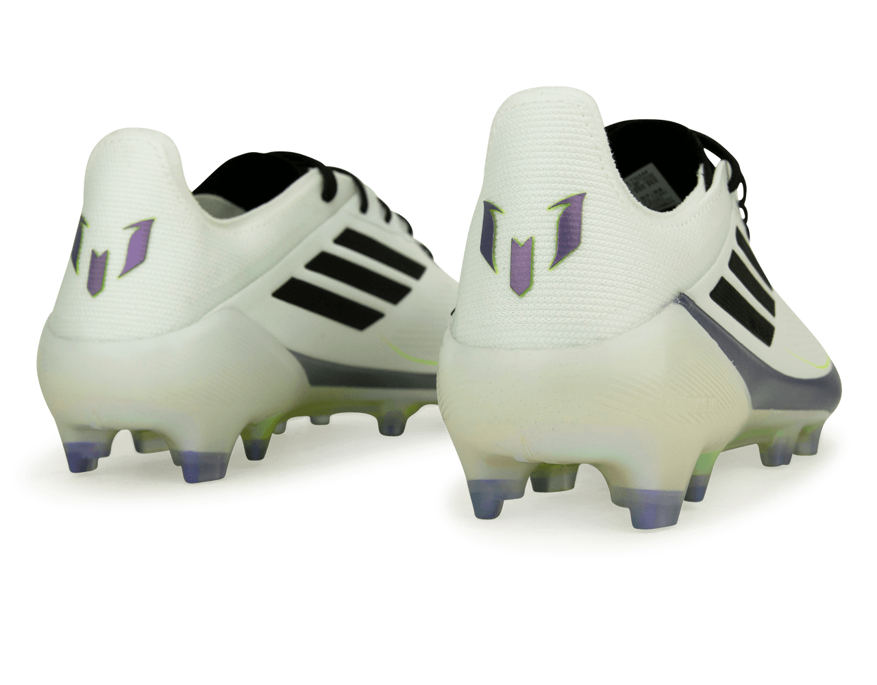 adidas Men's F50 Messi Elite FG White/Black/Purple Rear