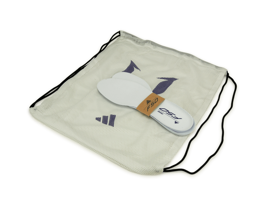 adidas Men's F50 Messi Elite FG White/Black/Purple Shoebag