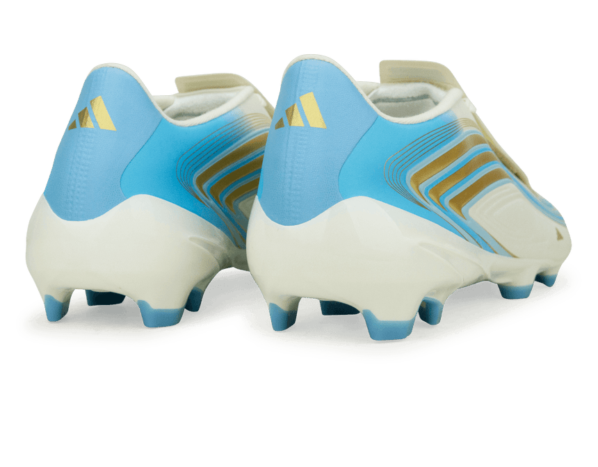 adidas Men's F50 Messi League FG Ivory/Sea Blue/Ice Blue Rear