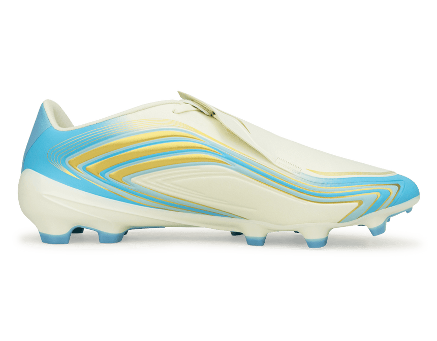 adidas Men's F50 Messi League FG Ivory/Sea Blue/Ice Blue Side