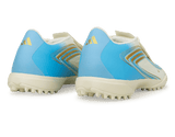 adidas Men's F50 Messi League TF Ivory/Sea Blue/Ice Blue Rear