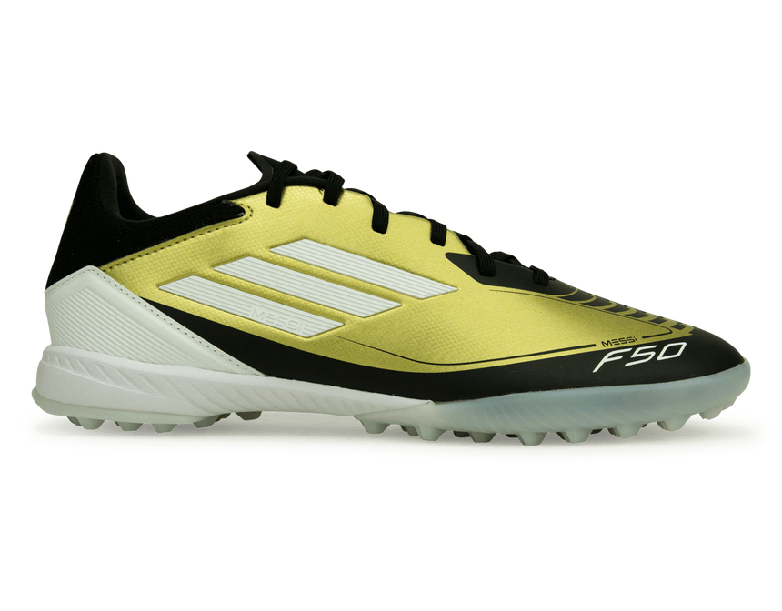 adidas Men's F50 League Messi TF Gold/White/Black – Azteca