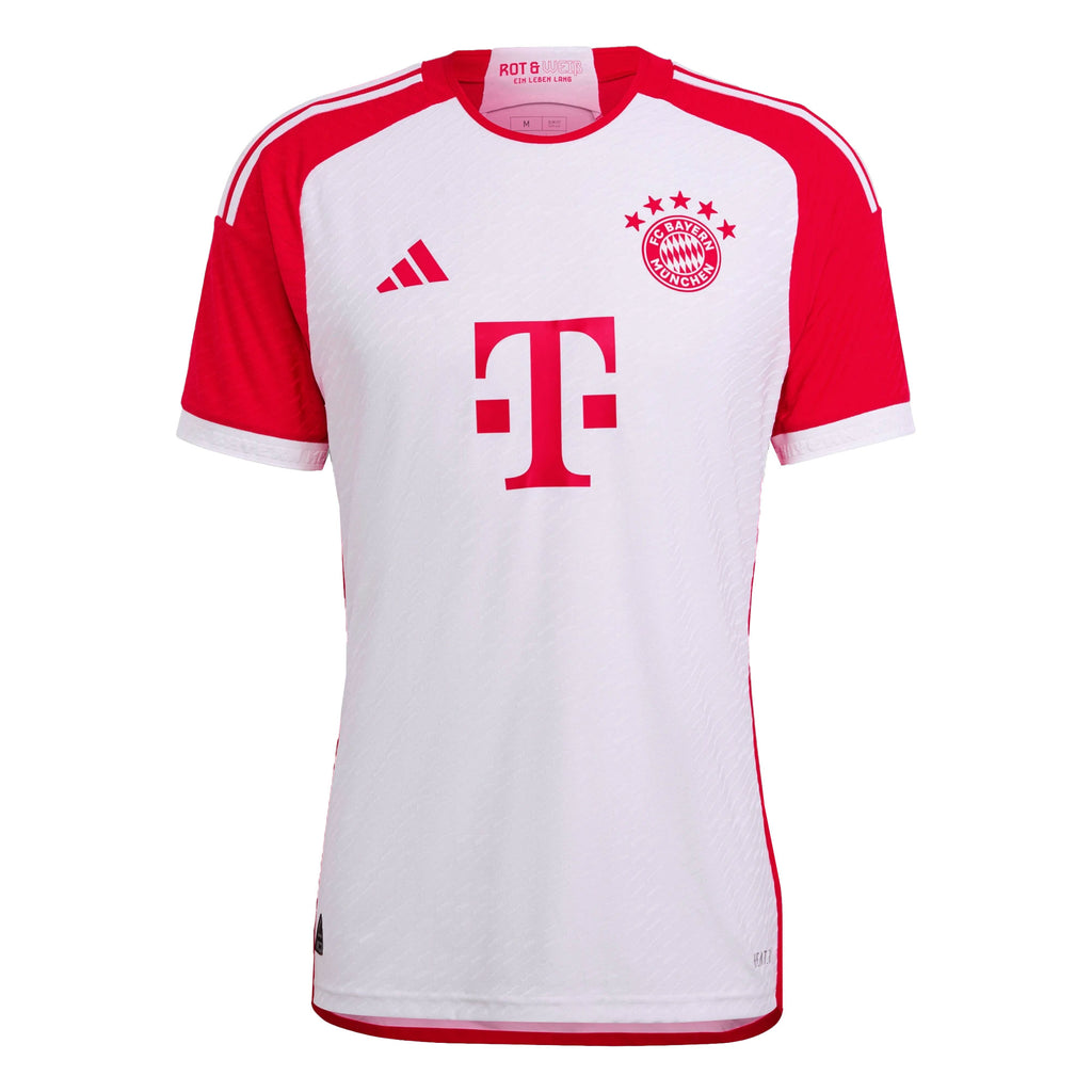 adidas Men's FC Bayern Munich 2023/2024 Home Authentic Jersey White/Red Front
