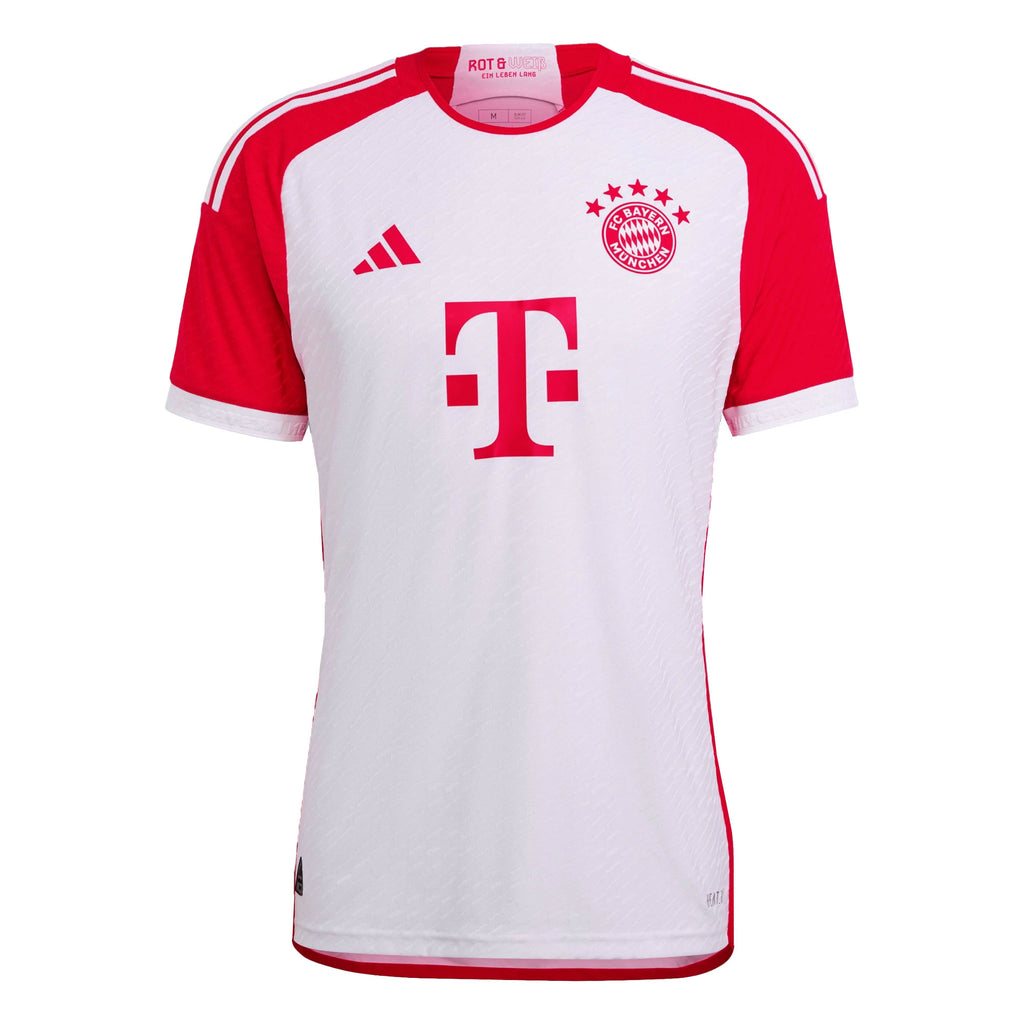 adidas Men's FC Bayern Munich 2023/2024 Home Authentic Jersey White/Re adidas Men's FC Bayern Munich 2023/2024 Home Authentic Jersey White/Re