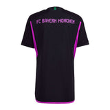 adidas Men's FC Bayern Munich 2023/24 Authentic Away Jersey Black/Purple Back