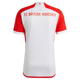 adidas Men's FC Bayern Munich 2023/24 Home Jersey White/Red Back