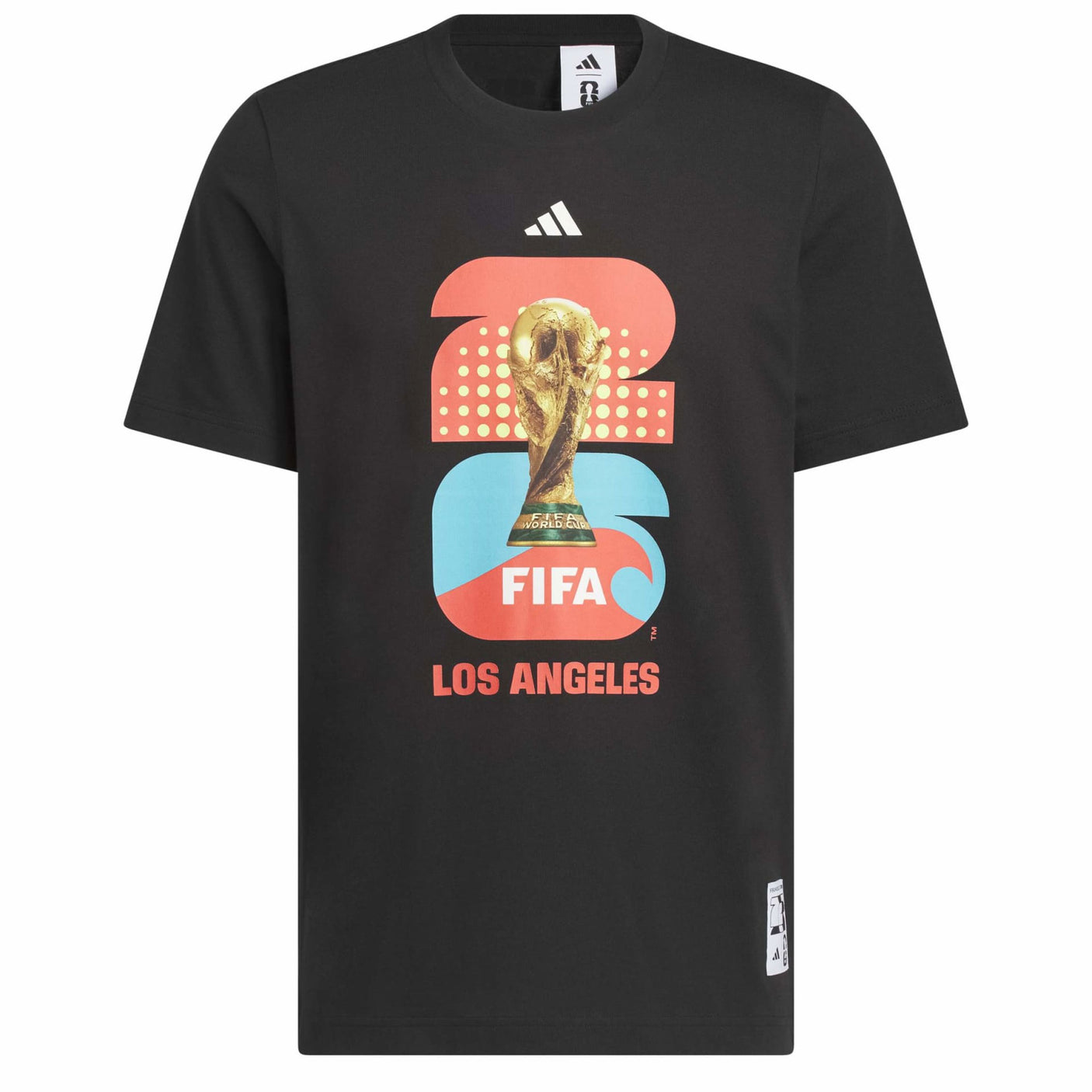 adidas Men's FIFA World Cup 2026 Host city Los Angeles Graphic Tee Black Front