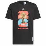 adidas Men's FIFA World Cup 2026 Host city Los Angeles Graphic Tee Black Front