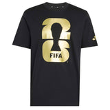 adidas Men's FIFA World Cup 2026 Official Emblem Tee Black Front