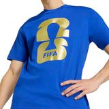 adidas Men's FIFA World Cup 2026 Official Emblem Tee Royal Blue Crest