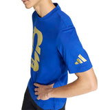 adidas Men's FIFA World Cup 2026 Official Emblem Tee Royal Blue Sleeve