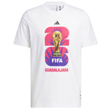 adidas Men's FIFA World Cup 26 Host City Guadalajara Graphic Tee White Front