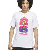 adidas Men's FIFA World Cup 26 Host City Guadalajara Graphic Tee White Model