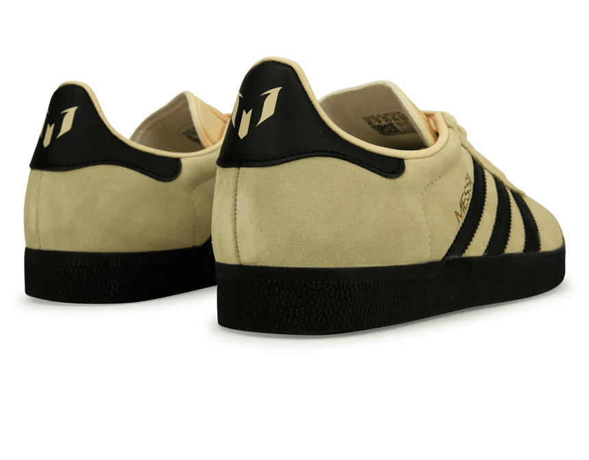 adidas Gazelle Messi Soccer Shoe Crystal Sand/Core Black/Gold Metallic
