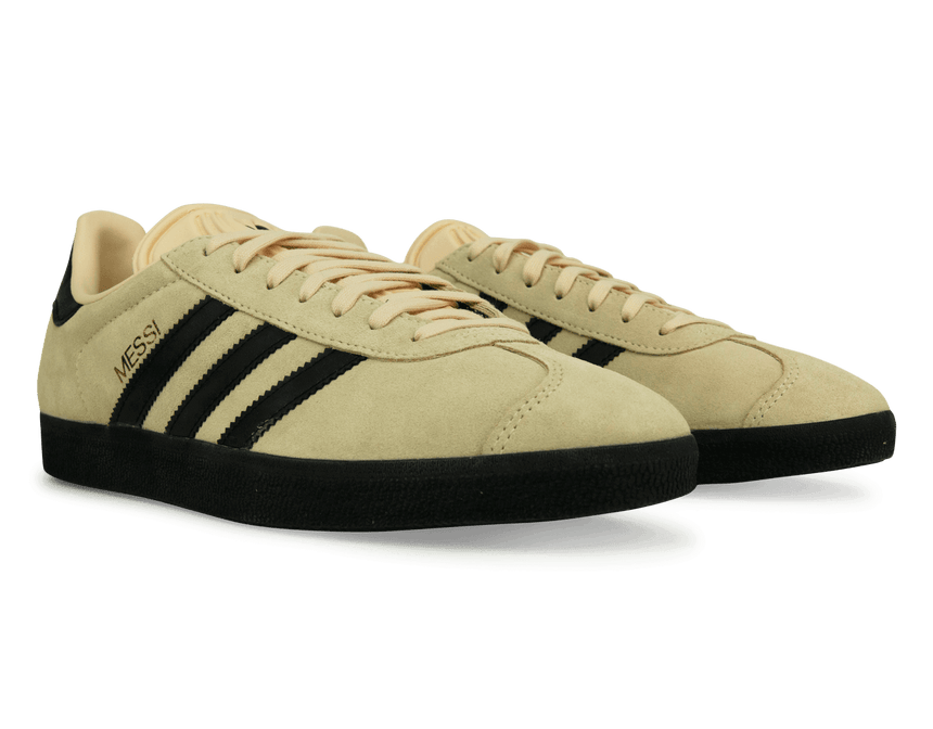 adidas Gazelle Messi Soccer Shoe Crystal Sand/Core Black/Gold Metallic