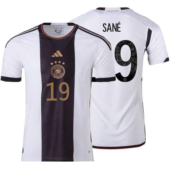 adidas Germany Men's Home Authentic 2022/23 Soccer Jersey w/ Sane