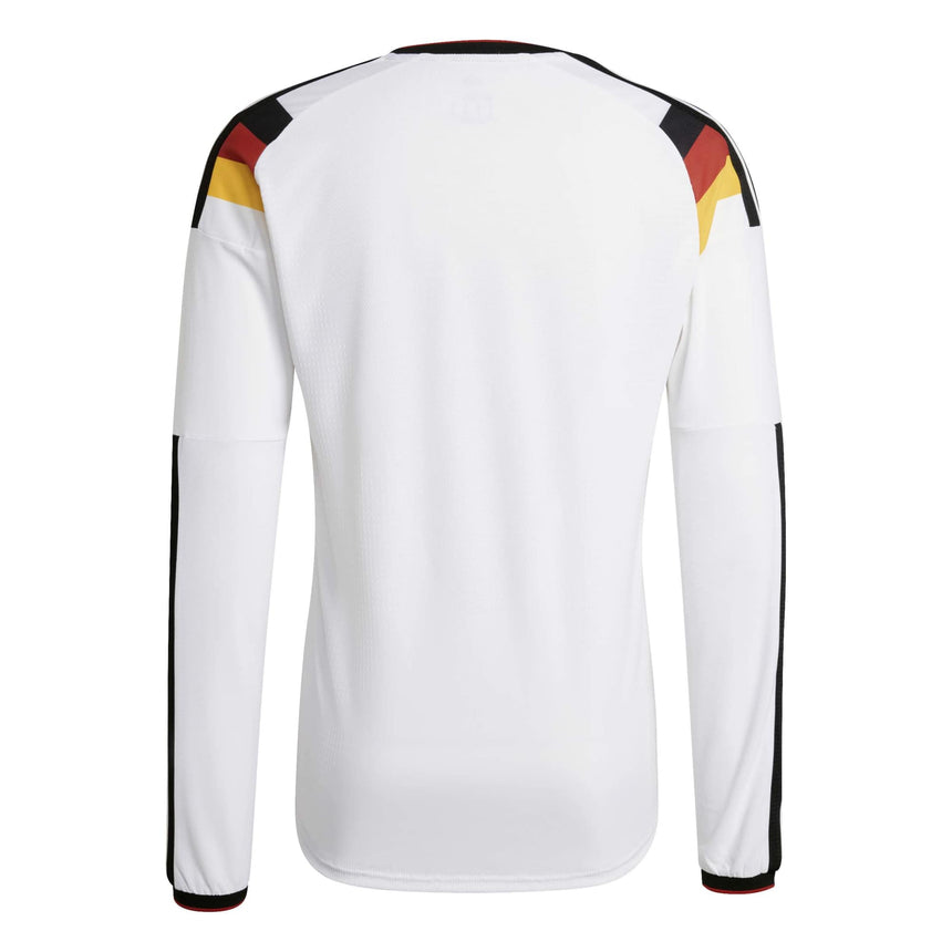 adidas Men's Germany World Cup 2026 Authentic Home Long Sleeve Jersey White Back