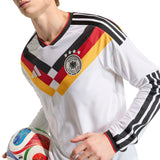 adidas Men's Germany World Cup 2026 Authentic Home Long Sleeve Jersey White Model