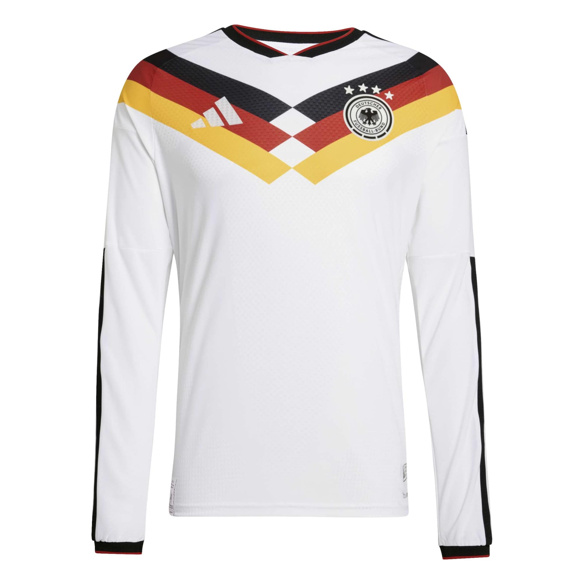 germany soccer gear adidas Men's Germany 2026 Long Sleeve Authentic Home Jersey (White) L