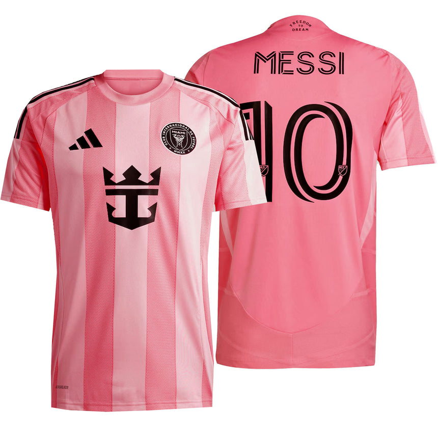 adidas Men's Inter Miami 2025/26 Home Jersey w/ Messi #10 Printing Both